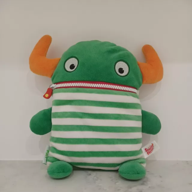 Schmidt Worry Monster Eater Pat Sorgen Fresser  9” Soft Toy White & Green 42344