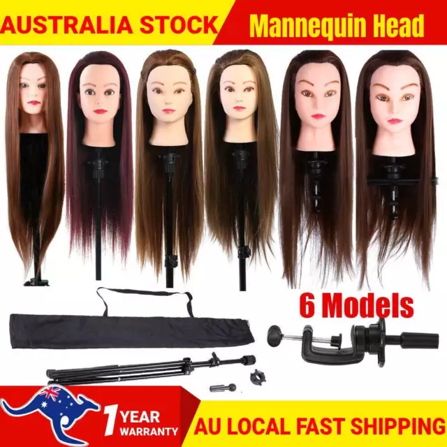 24"/26" Salon Hair Hairdressing Training Head Practice Mannequin Doll W/ Clamp