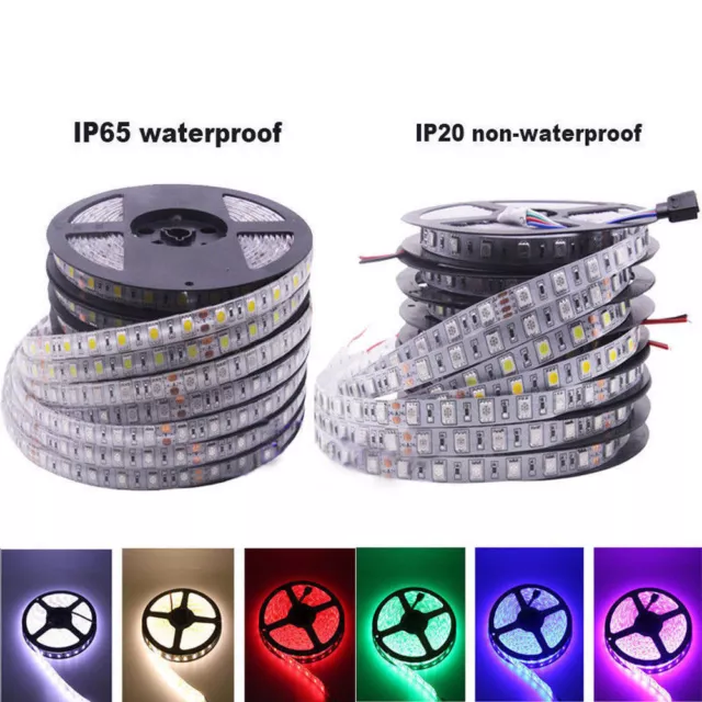 Bright 12V 5M 16.4ft 5050 RGB Waterproof SMD 300 LED Flexible Strip light