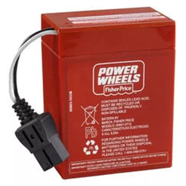 Power Wheels 6 volt Red Battery OEM FREE SHIPPING & WARRANTY