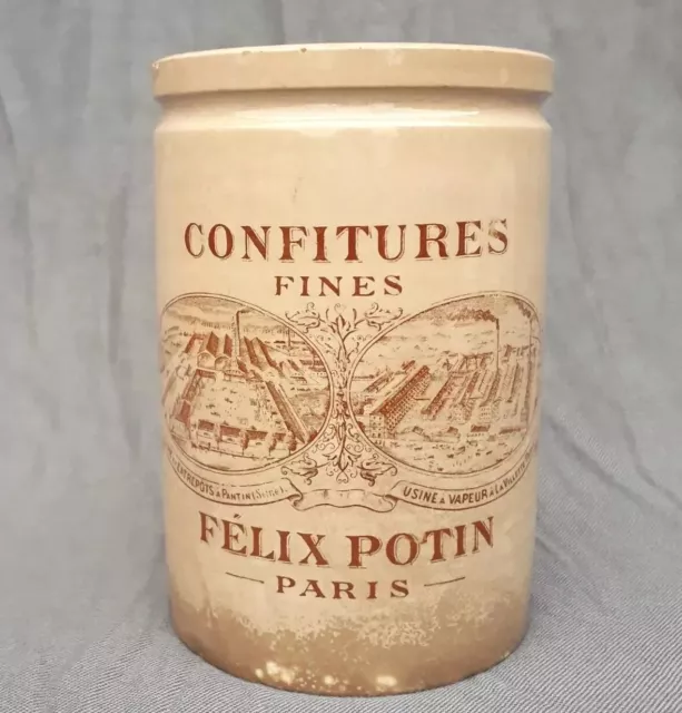 FELIX POTIN ANCIEN POT A CONFITURE EN FAÏENCE LUNÉVILLE Usine