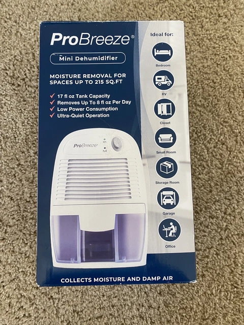 Pro Breeze Mini Dehumidifier 17 FL oz. up to 250 sq. feet - PB-02RT-US