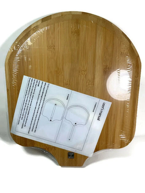 Fiery Chef Foldable Bamboo Pizza Peel Rubber Handle 12" x 14" Pizza Paddle