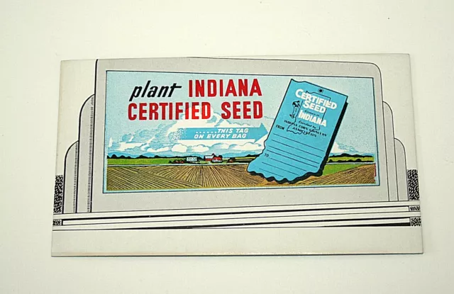 Vitg 1940s Plant Indiana Certified Feed Farm Corn Advertising Ink Blotter Unused