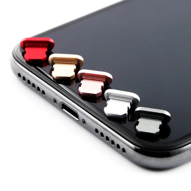 10PCS / Set Universel Smartphone Métal Antipoussière Plug Cap Cache-Bouchon 10