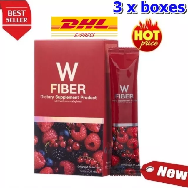 3 x 7 W Fiber Detox Dietary Supplement High Diet Instant Slim W