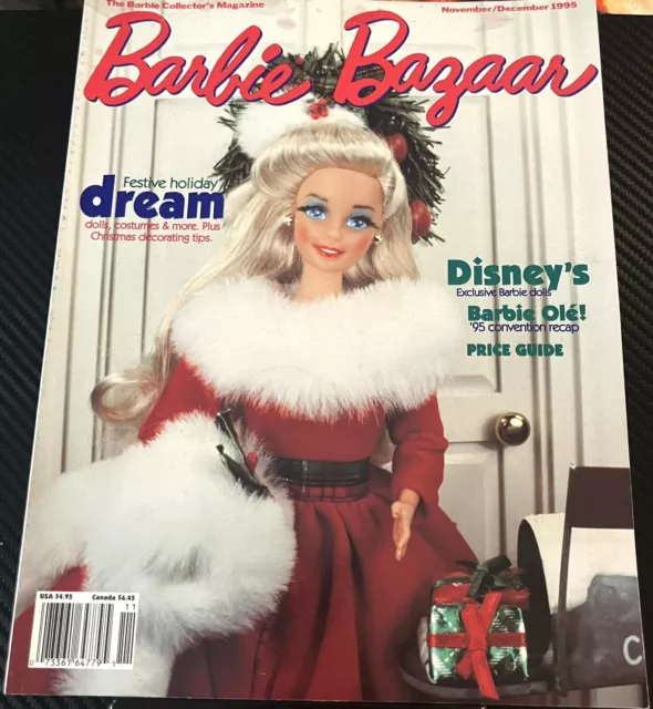 Vintage Barbie Bazaar Nov/Dec 1995 Vol. 7 Issue 6 Disney Christmas Doll Collect