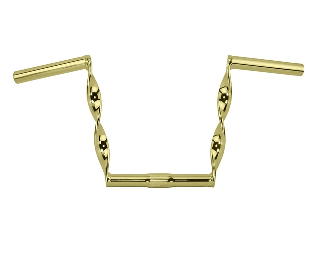 Gold Bicycle Handlebar 9" Flat Twisted 25.4mm Lowrider Beach Cruiser Bikes Gold Bicycle Handlebar 9" Flat Twisted 25.4mm Lowrider Beach Cruiser Bikes