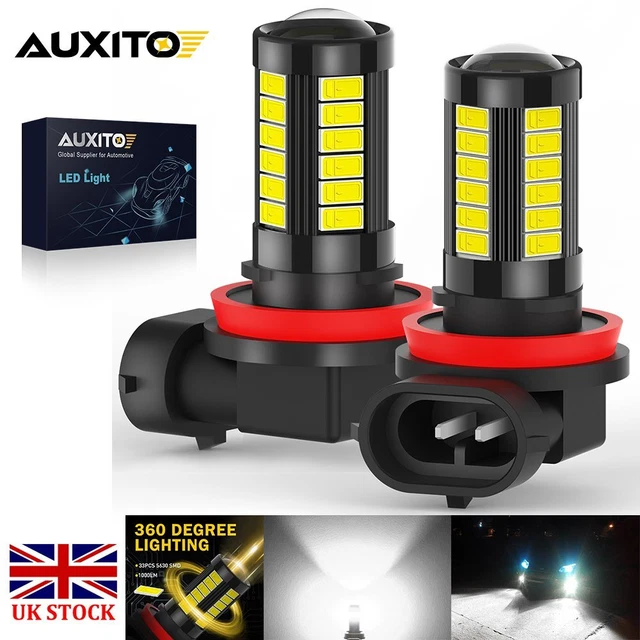 Kit Lampadine A Led 5 Lati H11/H8 Senza Errori 6000K Fari Fendinebbia Super Bianco Uk