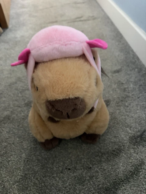 CAPYBARA TEDDY WITH Axolotl Backpack Plush Toy Brand New with Tags £5. ...