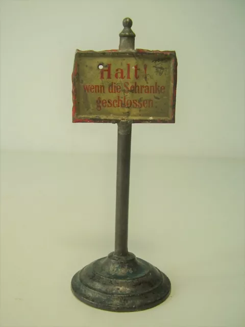 Antikes Blech Schild " HALT!....."  um 1900