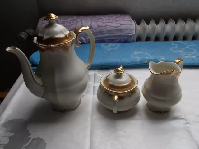 Hutschenreuther Porcelaine, Cafetière, Pot à Sucre Et Lait