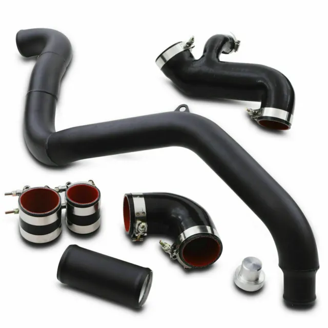 2.5" Universal Black Performance Race Upgrade Intercooler Pipe Pipework Kit Set