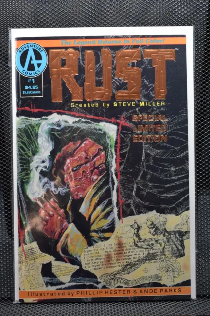 Rust #1 Limited Edition Foil Variant Adventure Comics RARE 1st App Spawn Ad 9.2