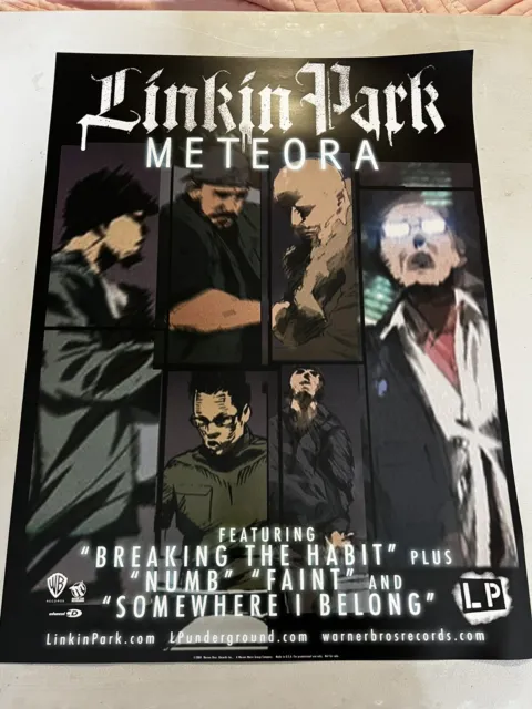 Rare Linkin Park Meteora / Projekt Revolution 2004 Two Sided Tour Poster 18x24