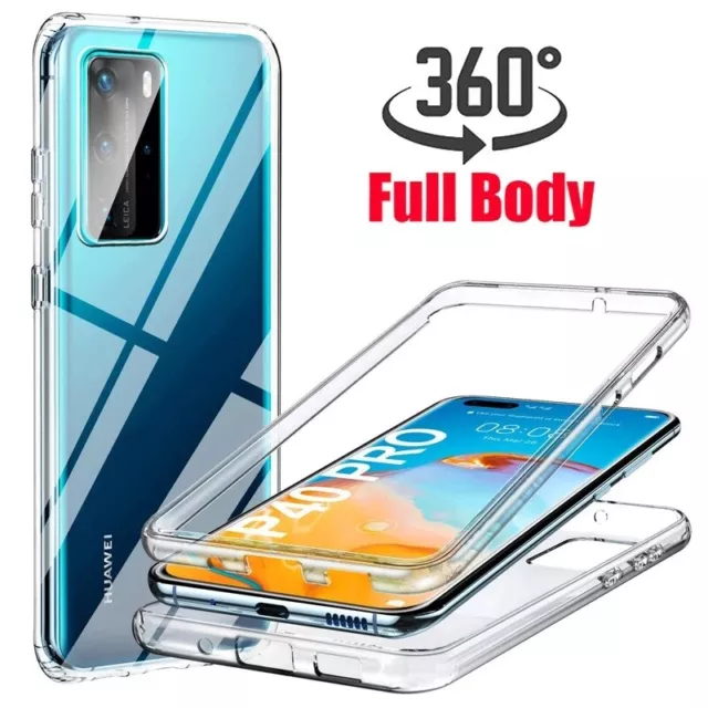 360 Full Body Clear Case Cover For Huawei P40 P30 P20 Pro Mate 40 30 Pro 20 Lite
