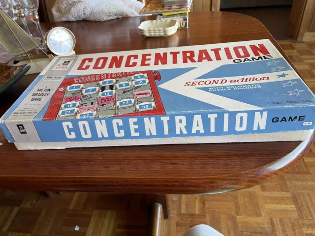 MILTON BRADLEY John Sands CONCENTRATION 2nd Ed. BOARD GAME 1962 for SPARE PARTS