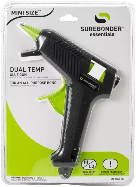 Surebonder Dual-Temp Mini Glue Gun-Black