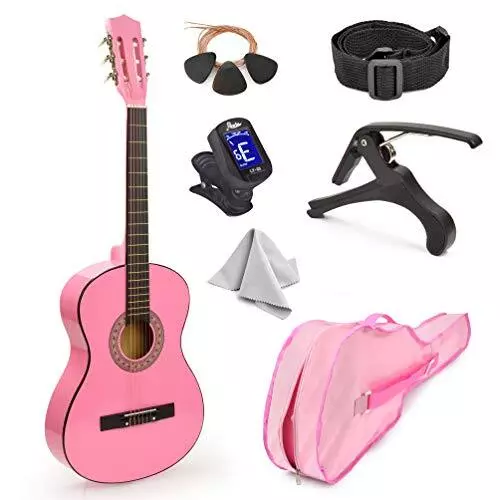 30" Wood Classical Guitar with Case and Accessories for Kids/Girls/Boys/Begin...