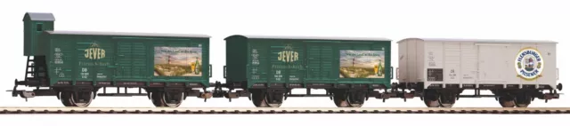 Piko 58398 AC Spur H0 "3er Set Bierwagen DB III Brauereien aus Nord..."#NEU OVP#