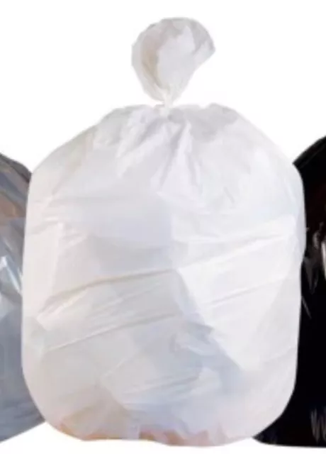 36X60,12.00Mic,55 Gallon,Natural,Hdpe 200 Pack Trash Bags (#R18)