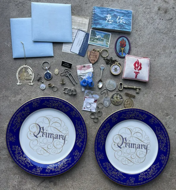 LARGE LOT Mormon items Primary Centennial LDS Mormon 1978 PINS Rings 30 + items