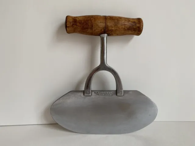C.S. vintage "Cuchillo herramienta de cuero curvo Osborne & Co. Newark NJ 6,25"