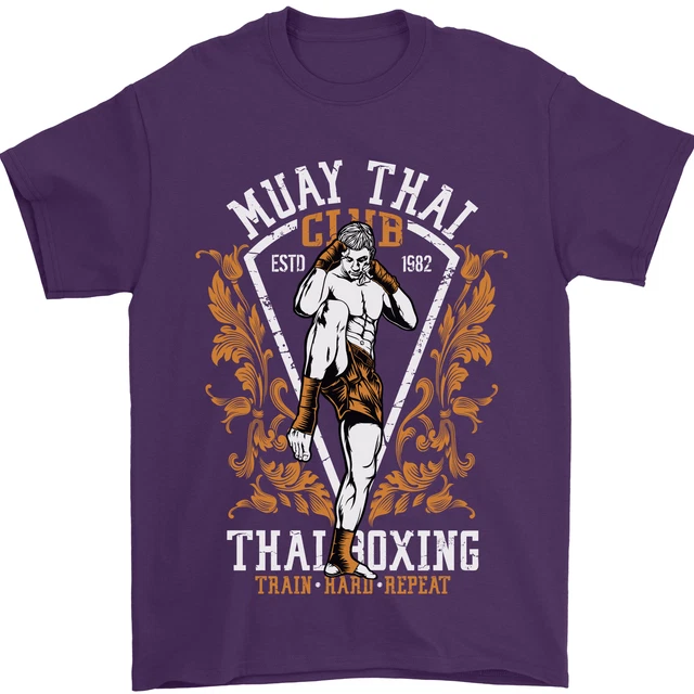 T-shirt da uomo Muay Thai Fighter Warrior MMA arti marziali 100% cotone 6