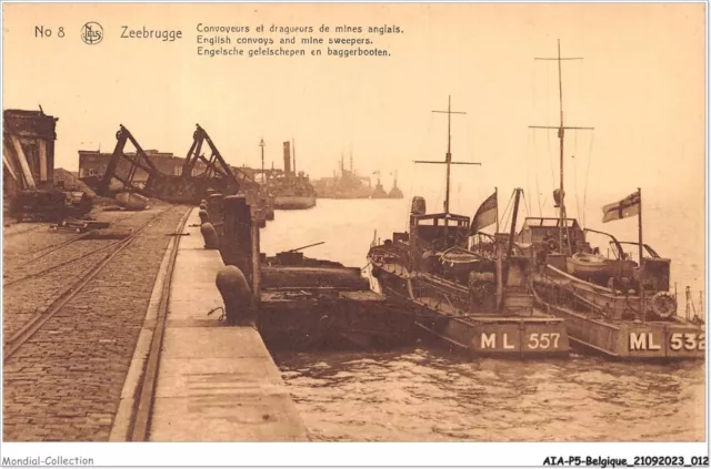 Aiap5-Belgique-0424 - Zeebrugge - Convoyeurs Et Dragueurs De Mines Anglais