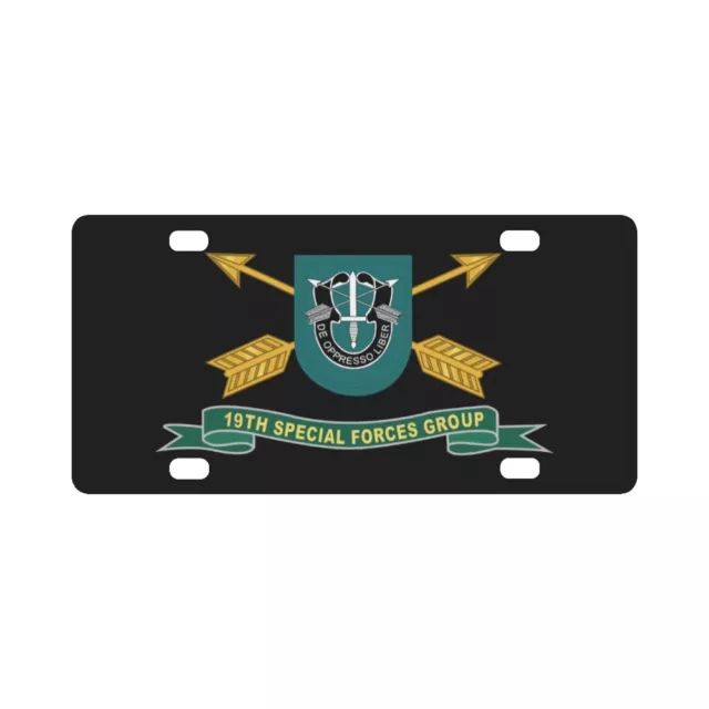 License Plate - Army - 19th Special Forces Group - Flash w Br - Ribbon X 300