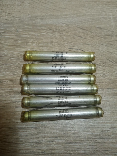 Sprague Tantalex Axial Capacitor 20 uF, 10 uF and 7.5 uF