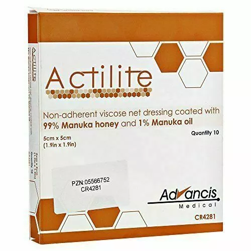 Actilite Dressings Manuka Honey 5cm x 5cm or 10cm x 10cm - Multiple Dressings