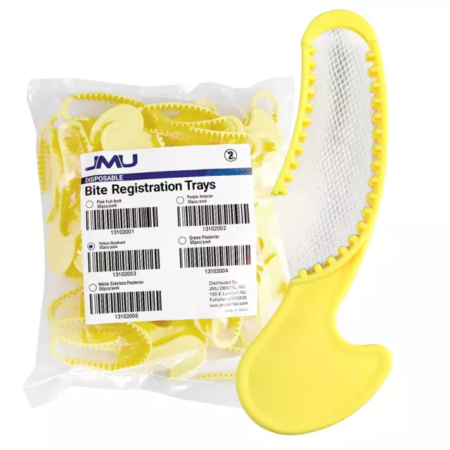 JMU Bite Registration Trays (Quadrant), Disposable Dental Impression Trays, 35