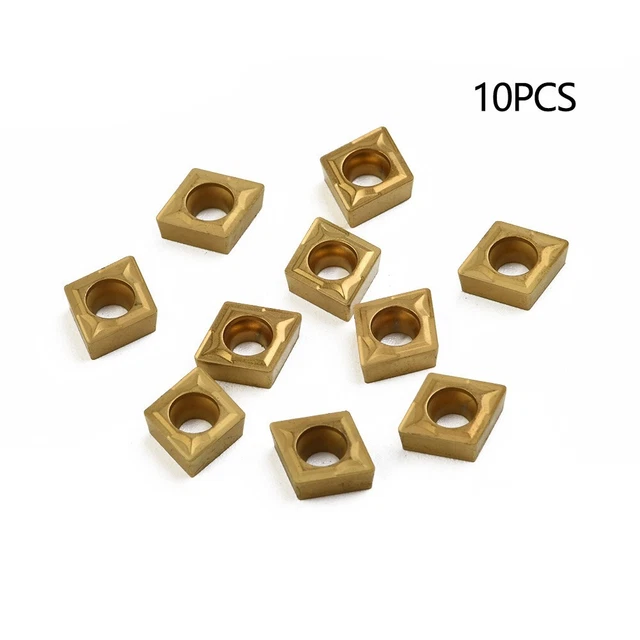 10x CCMT0602 Carbide Inserts CCMT060204-HM YBC251 For CNC Lathe Turning Protable