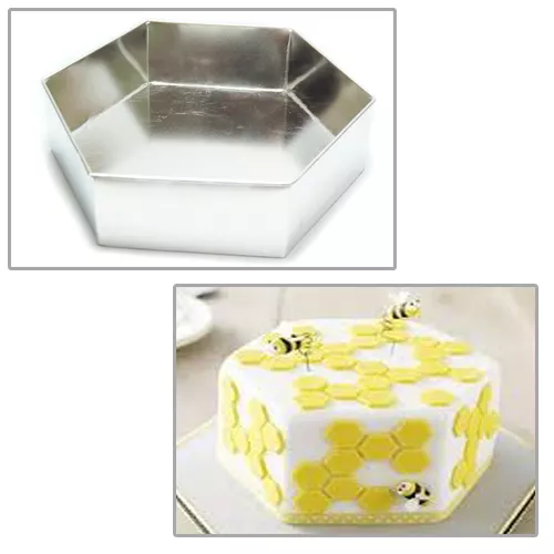 Single Hexagon Birthday Cake Tin 8"