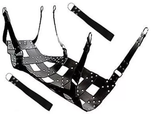 REAL LEATHER SEX SWING SLING with STIRRUPS Hours of Adult Fun