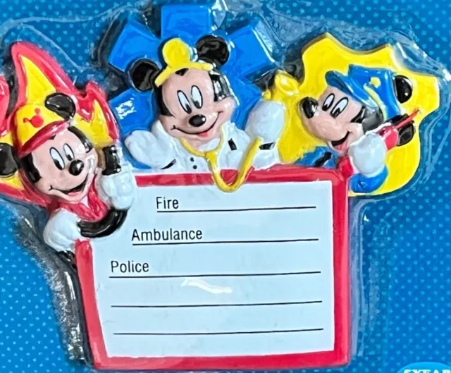 Mickey Mouse Vintage Emergency Magnet,New Disney Collectors Must Have