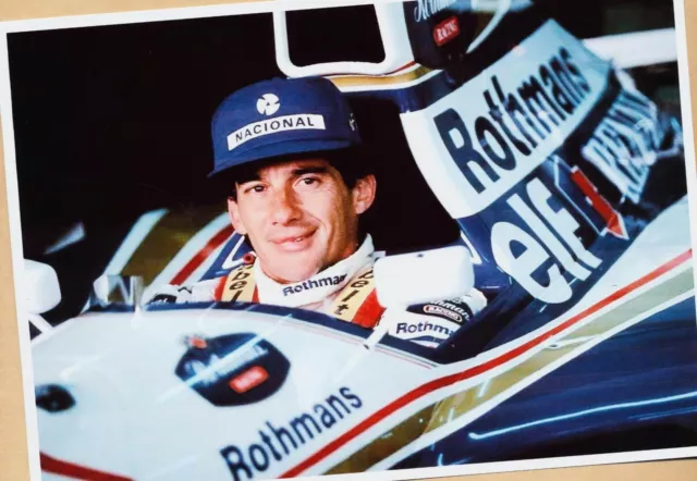 Ayrton SENNA (1) AK Bild - Print Copie - Groß Format - 18 x 13 + Signierte F1 AK