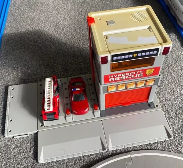 Tomy Tomica Hypercity Rescue Fire Station 85303 with Original Box  Retro Toy