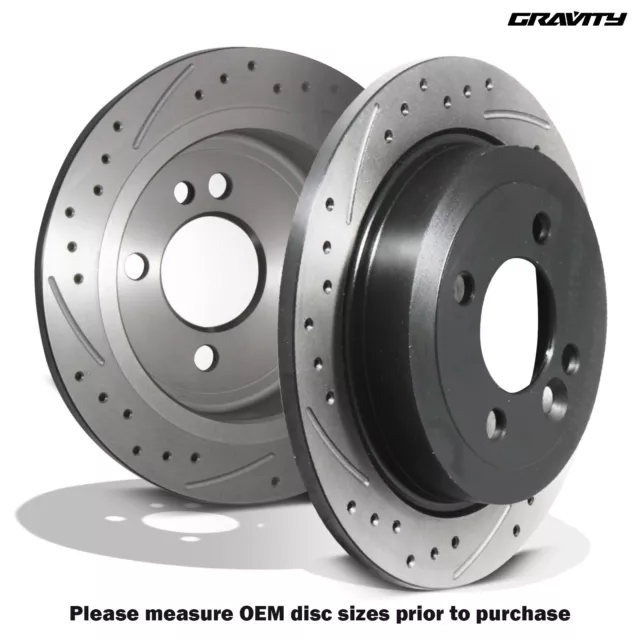 Rear Drilled Grooved 259Mm Brake Discs For Mini R50 R52 R53 R56 Cooper S Jcw 01+