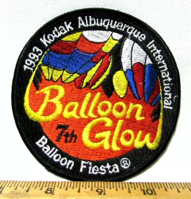 Vintage Albuquerque Hot Air Balloon Glow 1993 Fiesta Official Patch 7th ABQ NM