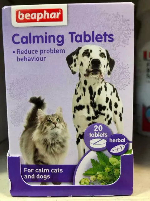 Beaphar Calming Tablets for Cats & Dogs 20's Reduce stress, Anxiety Firework