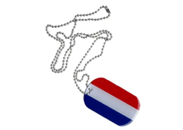 Dog Tag Fahne Flagge Niederlande DogTag 3x5cm Kette mit Anhänger