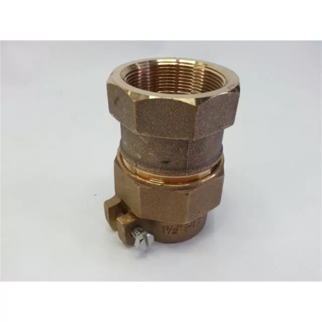 HM/JJ 1-1/2" PEP, 2" CTS Brass Compression Coupling, No Box