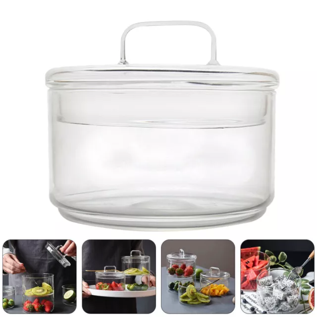 Glass Mixing Bowls with Lid for Food Storage and Serving-QH