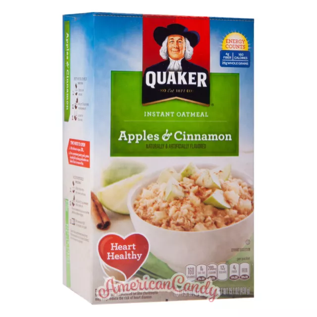 1x 350g Quaker Oatmeal Apple & Cinnamon USA (31,40€/kg)