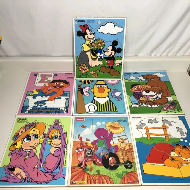 Playskool wooden shop puzzles value