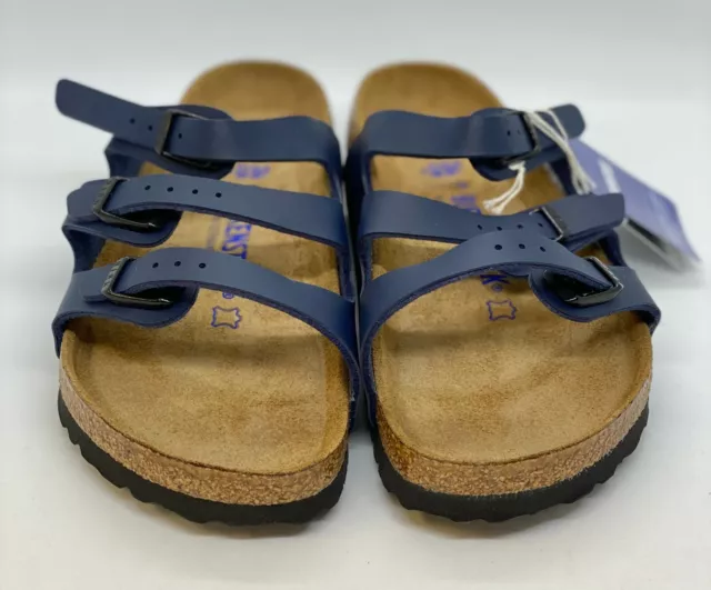 Birkenstock Women's Florida Soft Footbed Birko-Flor Sandals - Blue - [0554711] 3