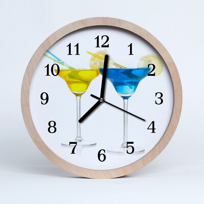 Bamboo Tulup Horloge murale en bois 30fi cm horloge en bois Bamboo Bamboo 