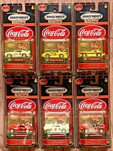 SEALED Matchbox Coca Cola Die Cast COMPLETE SET Play Refreshed GTO Mustang Vette